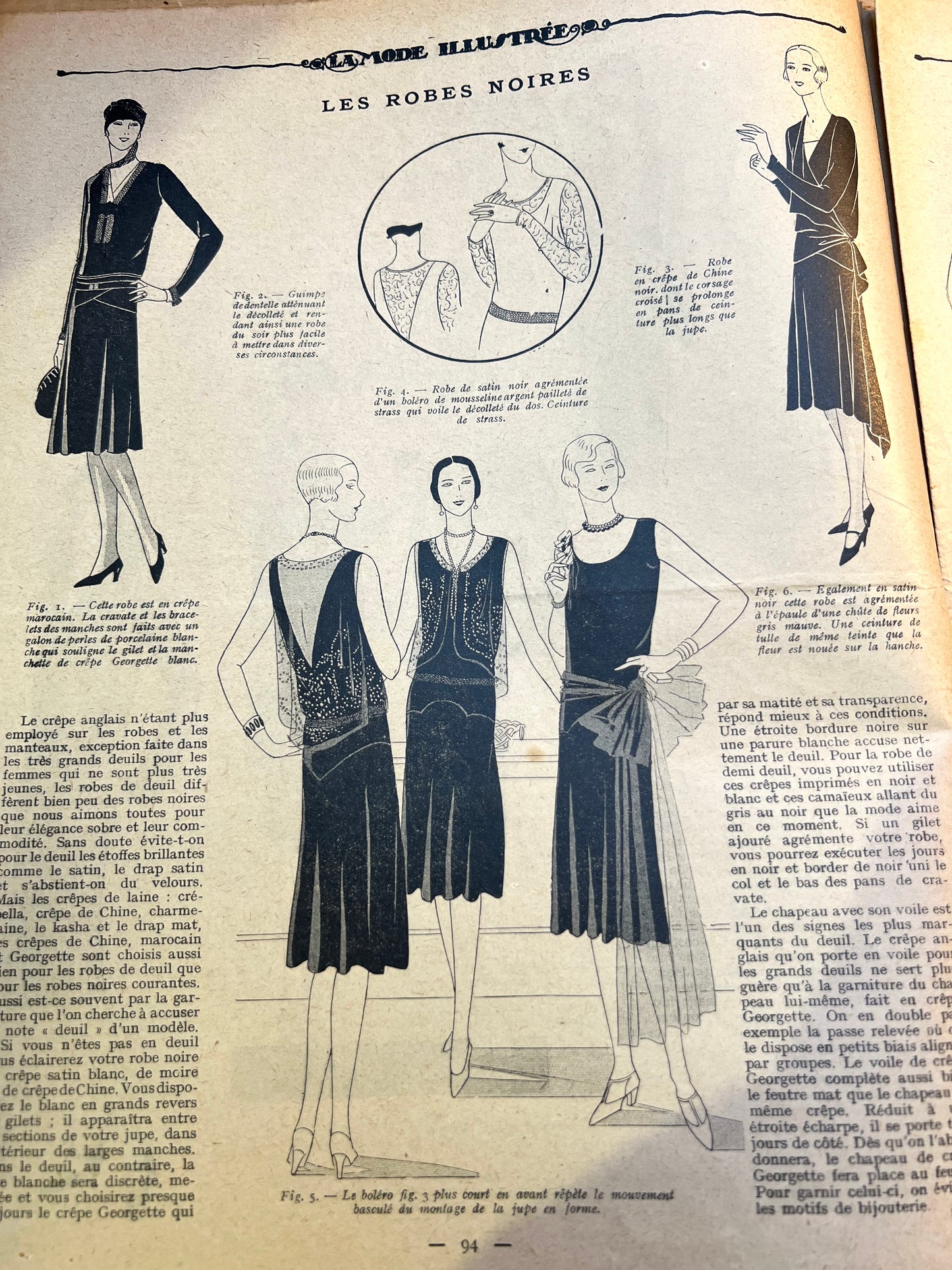 10th Feb 1929 French Fashion Paper La Mode Illustree