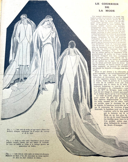 3rd Feb 1929 French Fashion Paper La Mode Illustree incl. Wedding Dresses