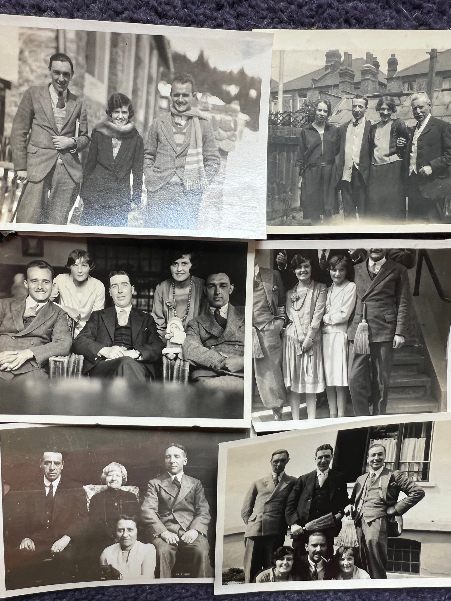 12 Old Photos of Groups of Friends/Family 1930s - 50s (F15)