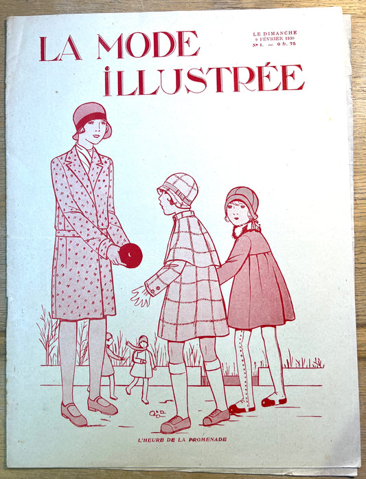 Outdoor Activities on Cover of 9th Feb 1930 French Women's Paper La Mode Illustree