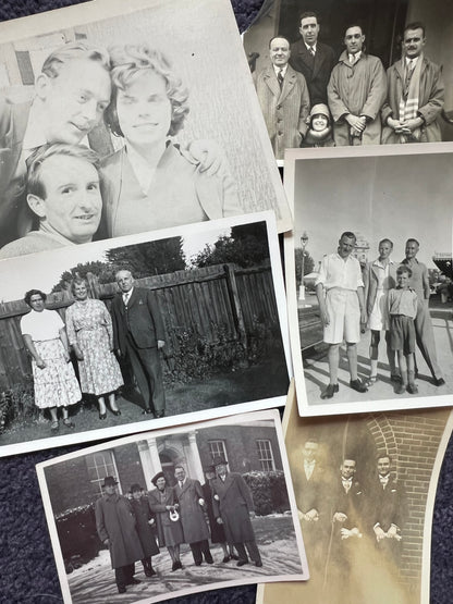 12 Old Photos of Groups of Friends/Family 1930s - 50s (F15)