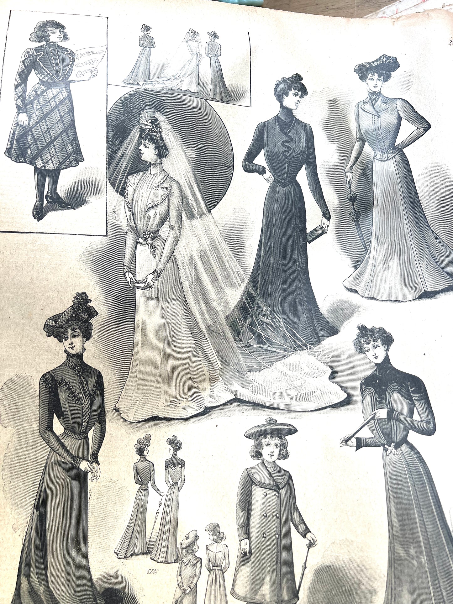 Winter Elegance + Wedding Dress 125 Years Ago in the February 3rd 1901  French Le Petit Echo de la Mode