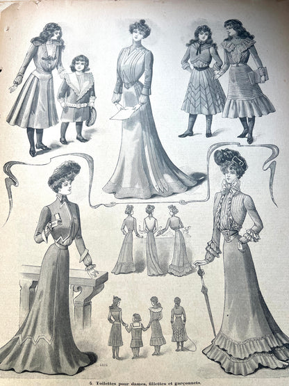 Winter Elegance + Wedding Dress 125 Years Ago in the February 3rd 1901  French Le Petit Echo de la Mode