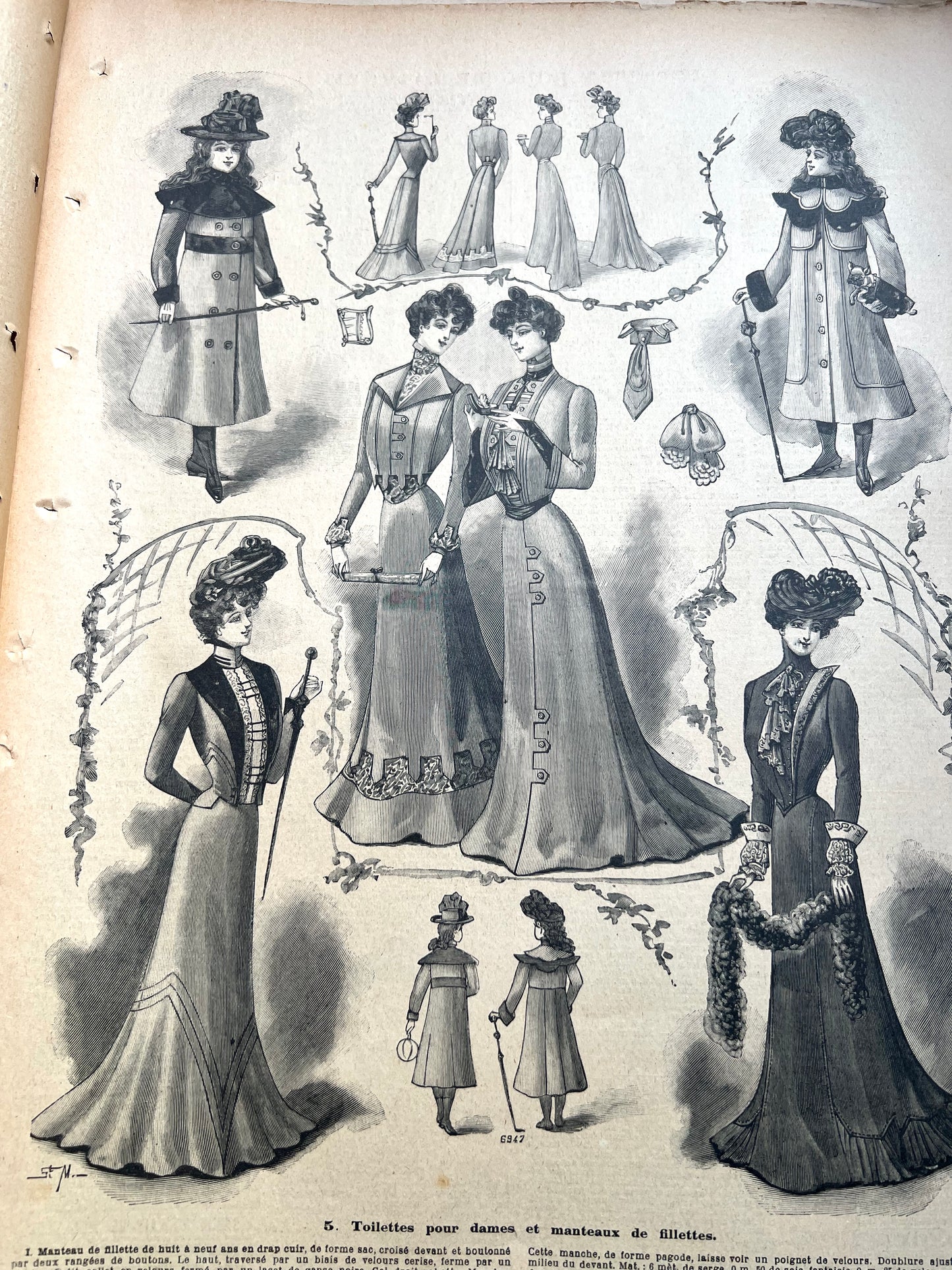 The Most Elegant Fashions in the February 24th 1901  French Le Petit Echo de la Mode