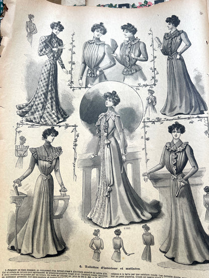 The Most Elegant Fashions in the February 24th 1901  French Le Petit Echo de la Mode