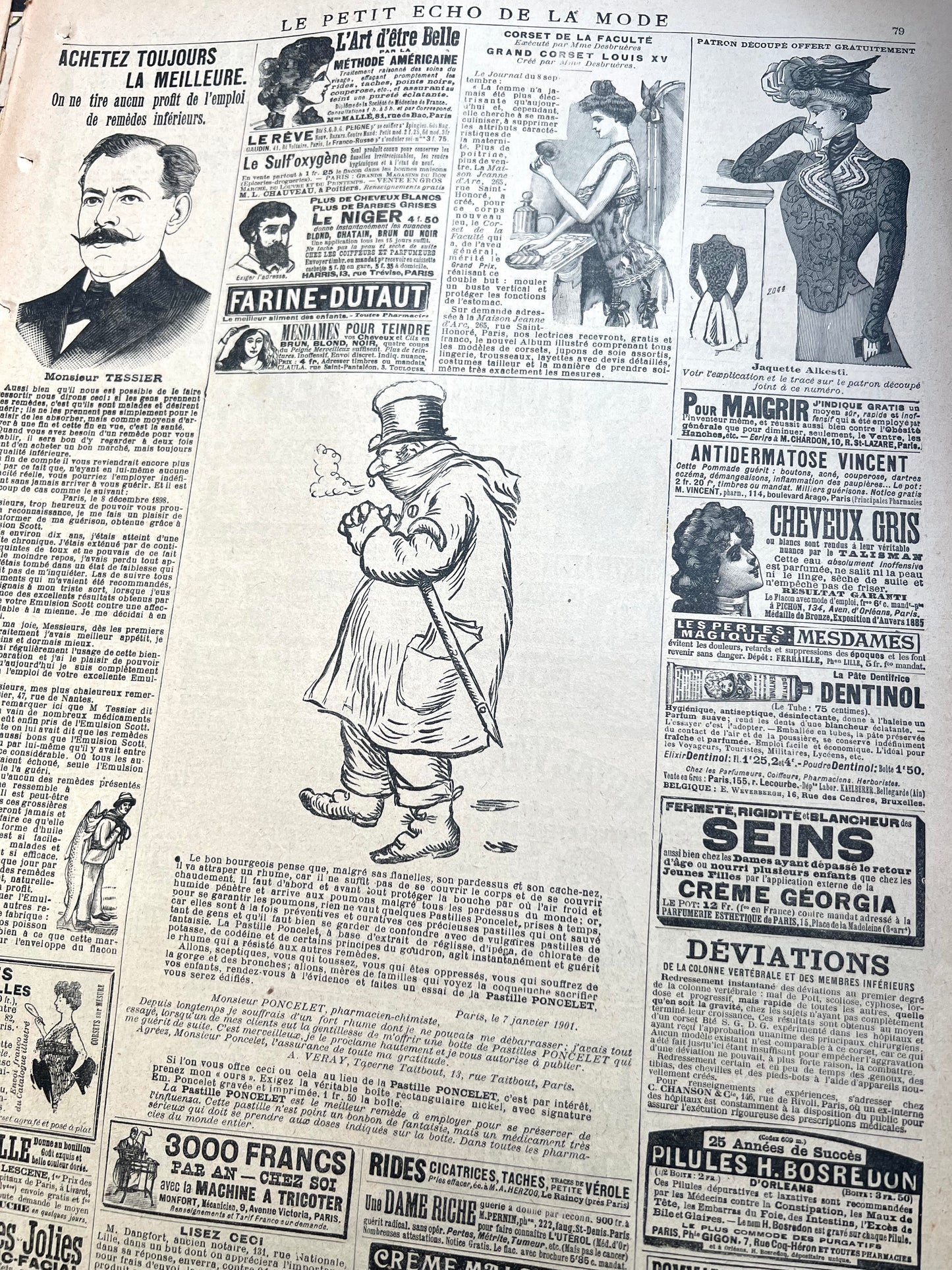 The Most Elegant Fashions in the February 24th 1901  French Le Petit Echo de la Mode