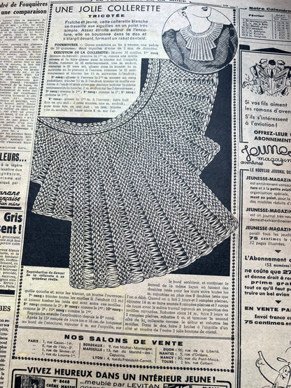 "Before Spring" Fashions in 7th february 1937 French Le Petit Echo de la Mode