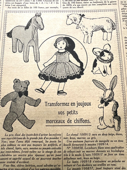 Flirting With The Boys on Front Cover of April 1929 French Paper Le Petit Echo de la Mode