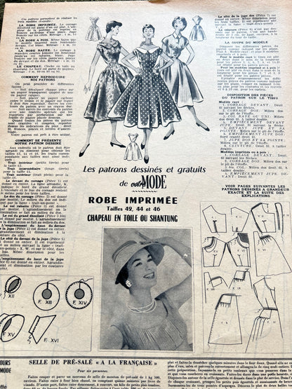 4 French Women's Magazines from 1952,3,4 + 7