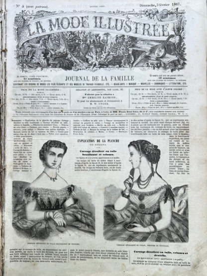 Fascinating Fashion Details from 159 years ago in 3rd February 1867 French La Mode Illustree