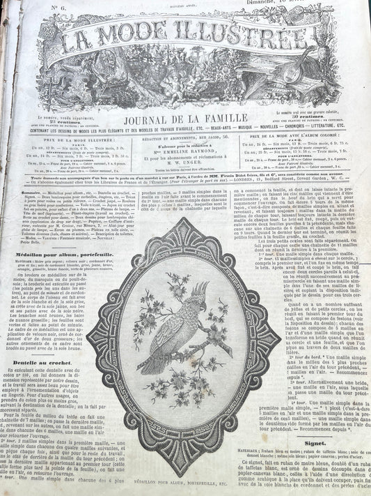 Crocheted Boots & Extraordinary Dresses in 10th February 1867 French La Mode Illustree