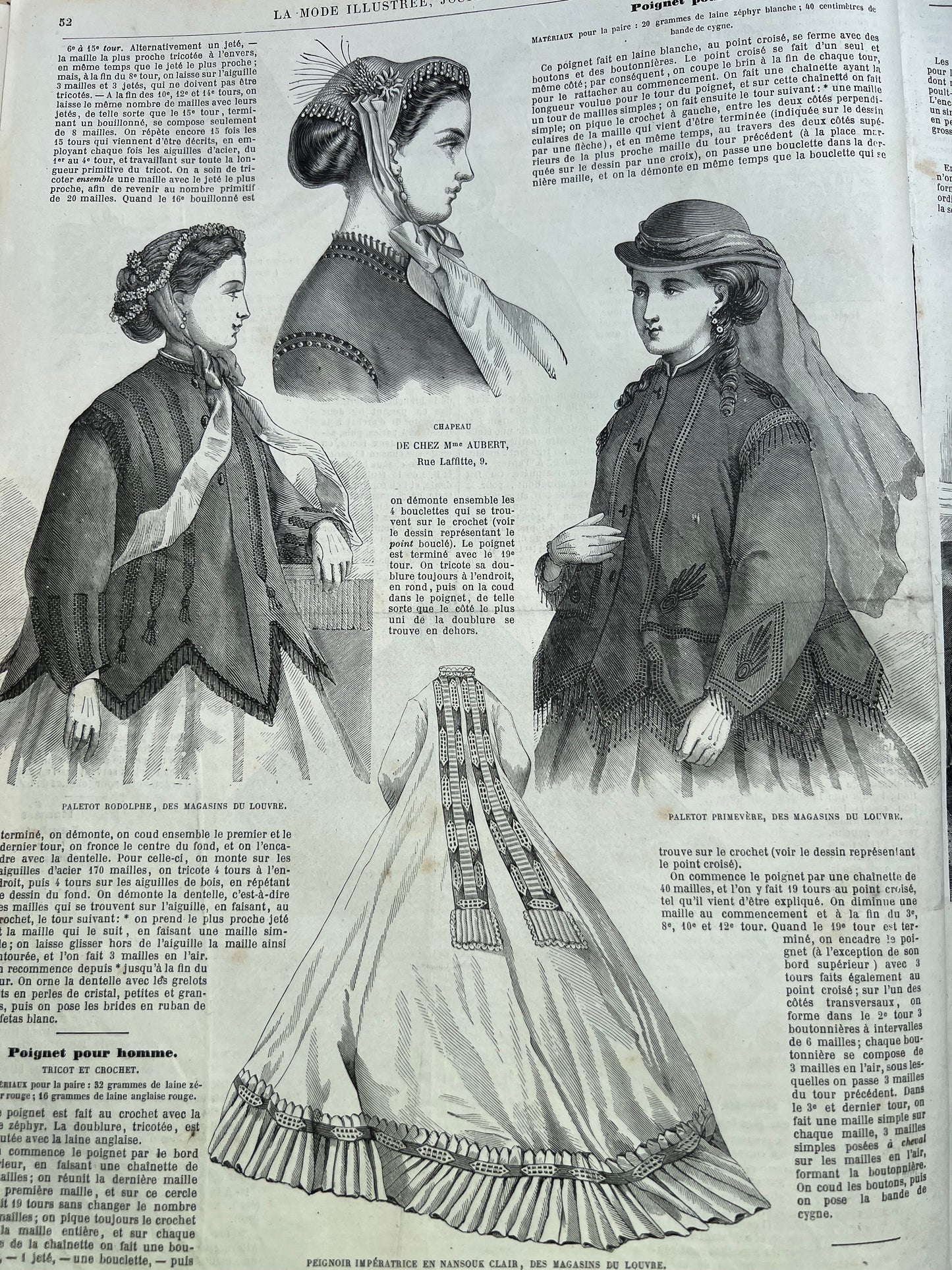The Most Full On wedding Dress Ever in 17th February 1867 French La Mode Illustree
