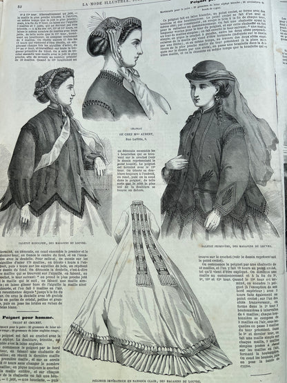 The Most Full On wedding Dress Ever in 17th February 1867 French La Mode Illustree