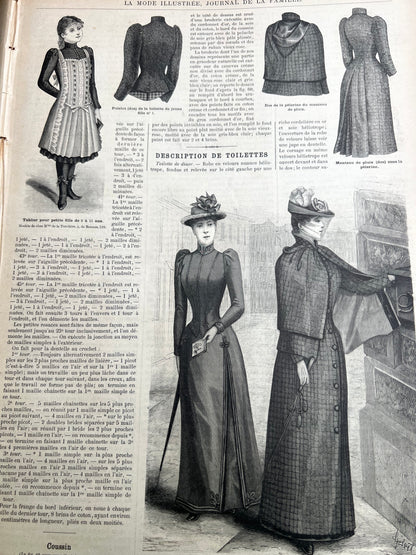 Confirmation Dresses 135 Years Ago in 15th February 1891 French  La Mode Illustree
