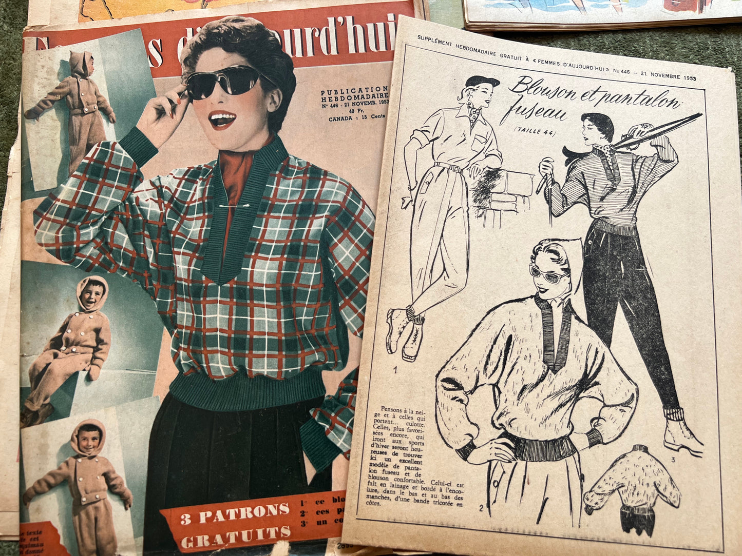 5 French Women's Magazines from the 1950s - Perfect for Crafting