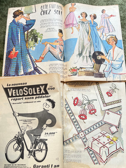 5 French Women's Magazines from the 1950s - Perfect for Crafting