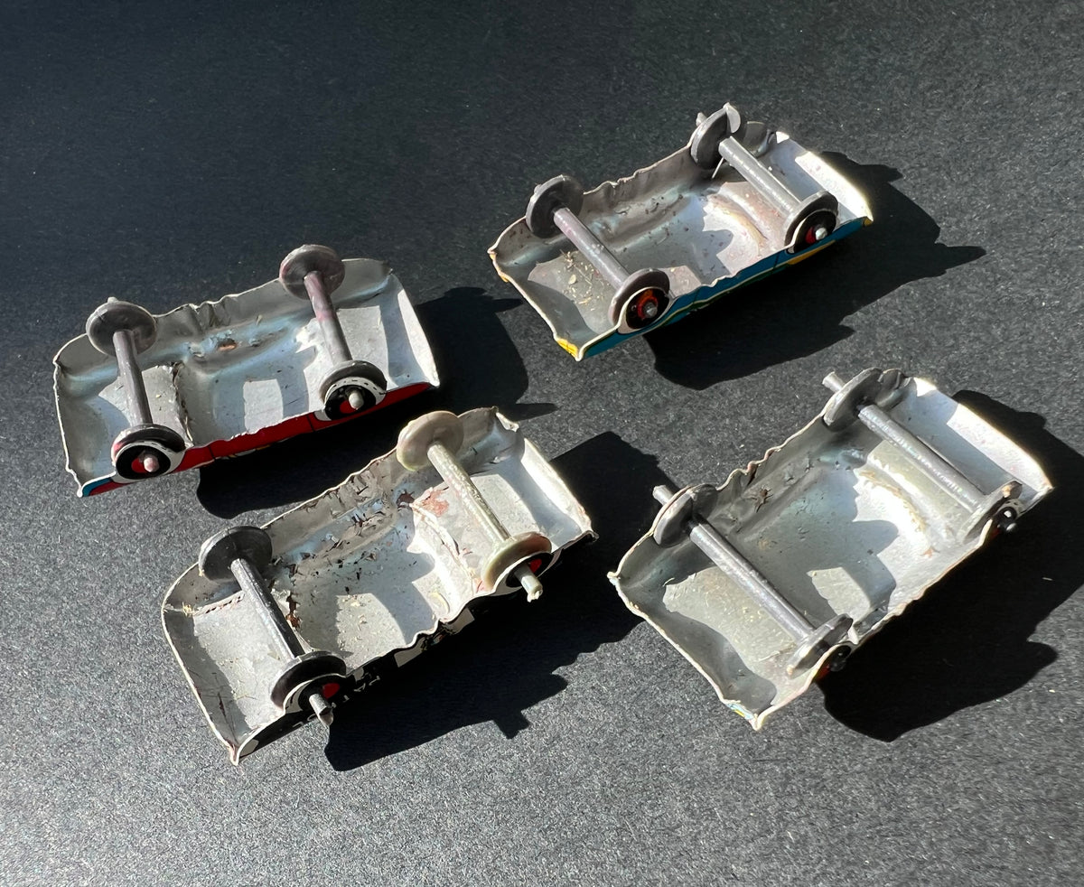 Set of 4 Japanese 1960s TIN CARS 35mm long