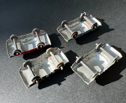 Set of 4 Japanese 1960s TIN CARS 35mm long