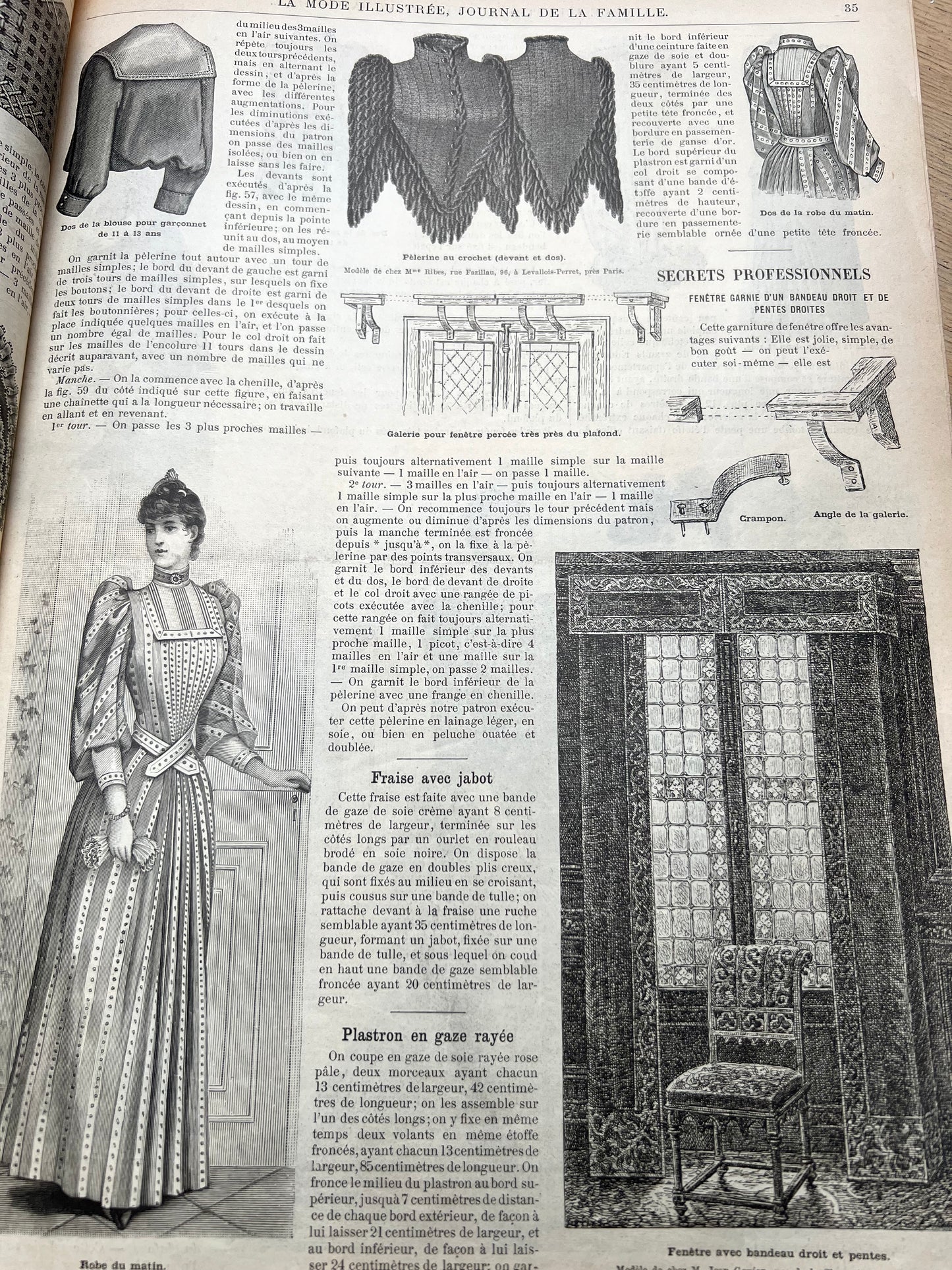Winter Fashions and Occupations in 1st February 1891 French  La Mode Illustree