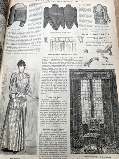 Winter Fashions and Occupations in 1st February 1891 French  La Mode Illustree
