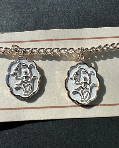 Happy Dancing Characters Vintage Bracelet on Original Card