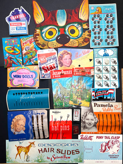 Job Lot of Vintage Packaging Etc- Scrapbooking Etc