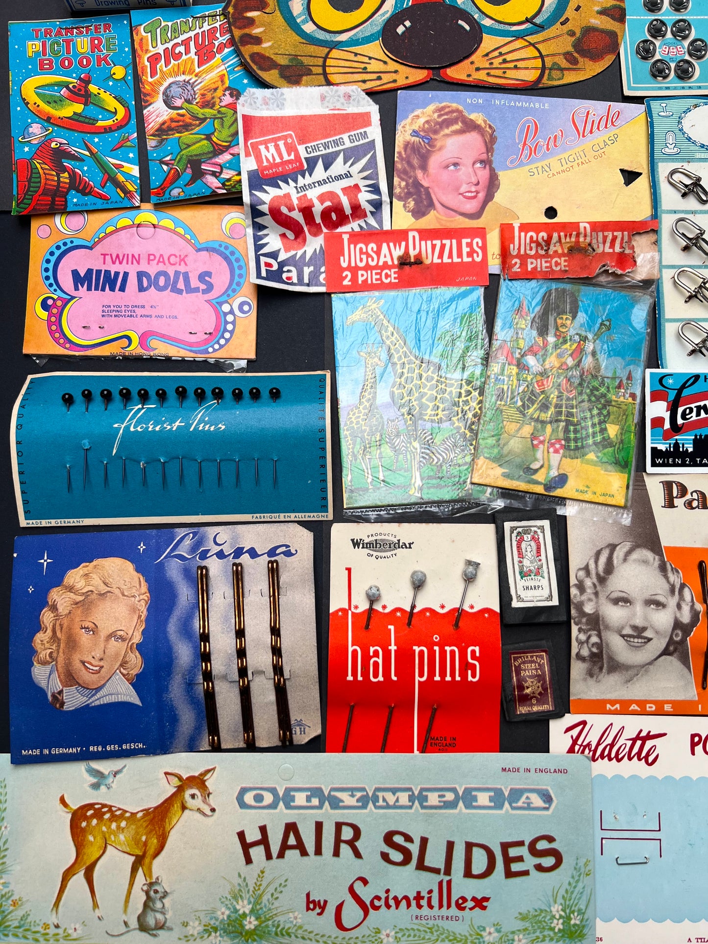 Job Lot of Vintage Packaging Etc- Scrapbooking Etc