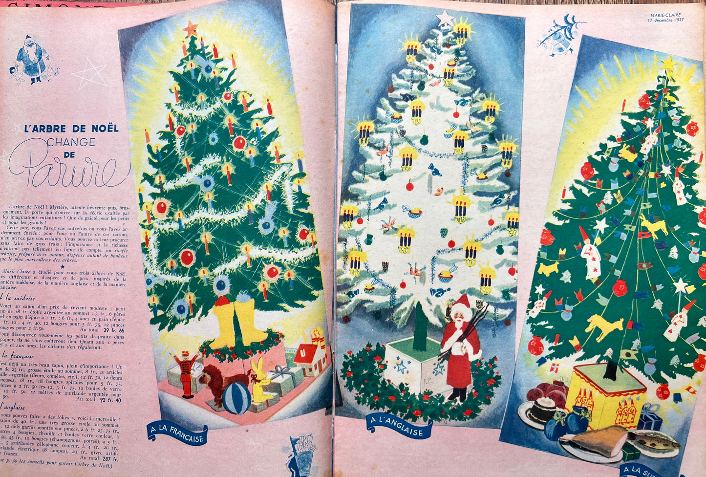 December 1937 MARIE CLAIRE with Delightful Christmas Illustrations