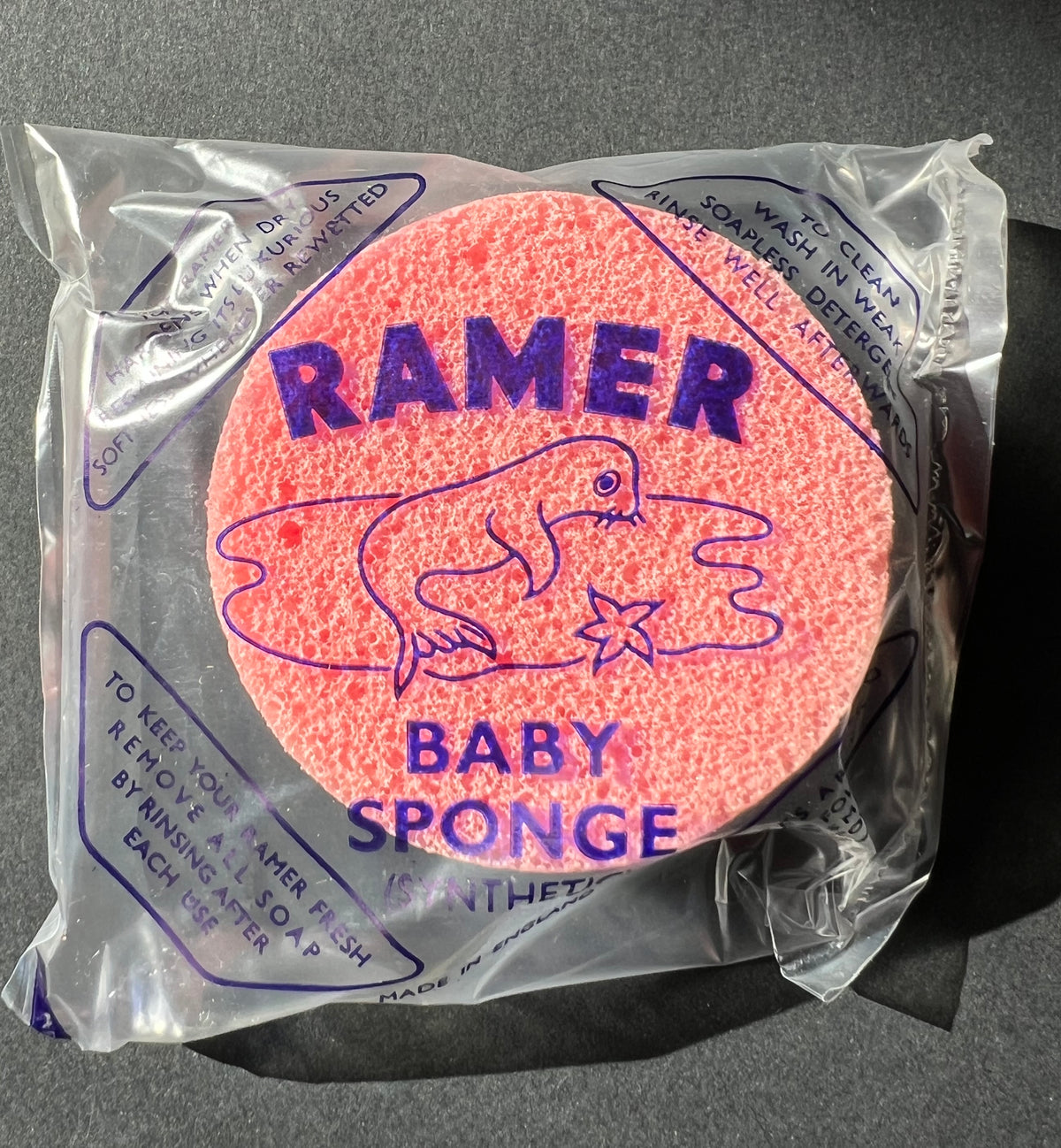 A Vintage Shop Display Box of 6 Ramer Baby Sponges. Made in England. Or individual Sponges...
