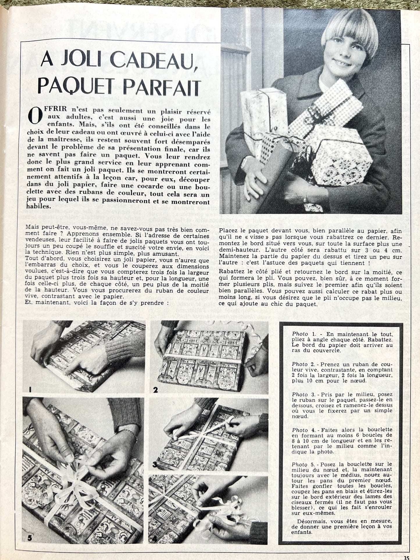 December 1969 edition of French Modes de Paris incl. Christmas Decoration and Clothing Patterns