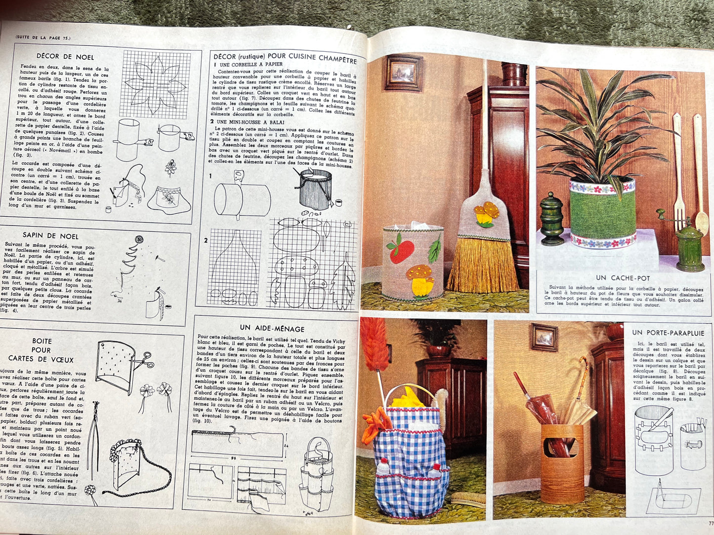 December 1969 edition of French Modes de Paris incl. Christmas Decoration and Clothing Patterns