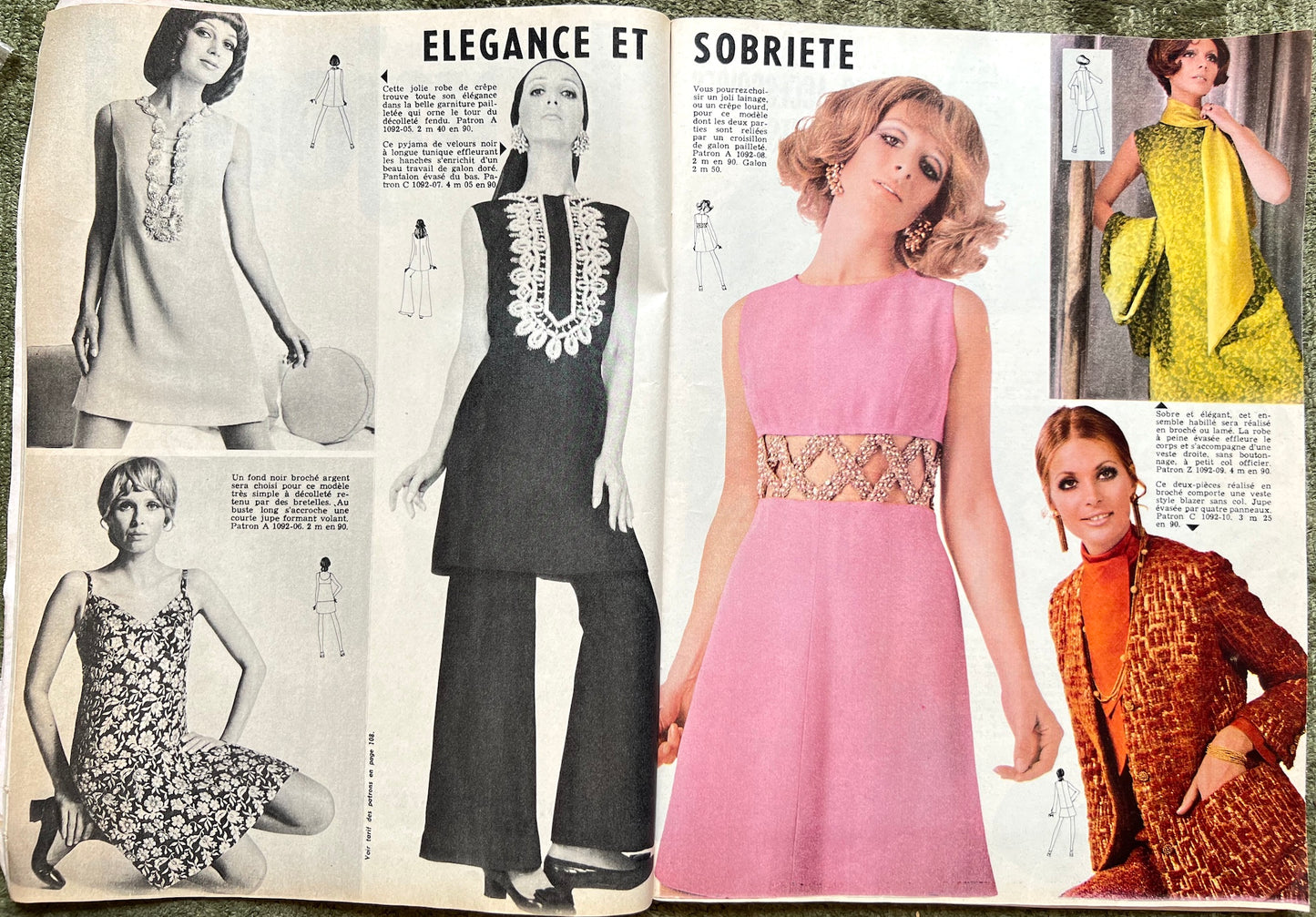 Christmas 1969 edition of French Modes de Paris incl. Christmas Decoration and Clothing Patterns