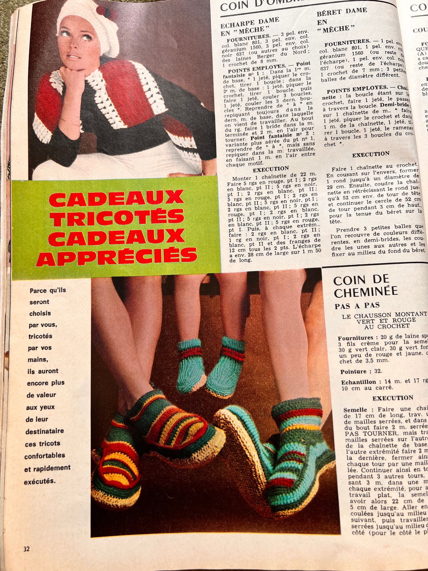 Christmas 1969 edition of French Modes de Paris incl. Christmas Decoration and Clothing Patterns