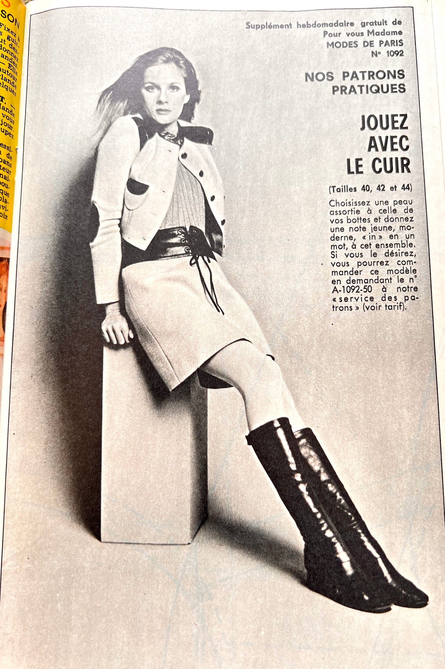 Christmas 1969 edition of French Modes de Paris incl. Christmas Decoration and Clothing Patterns