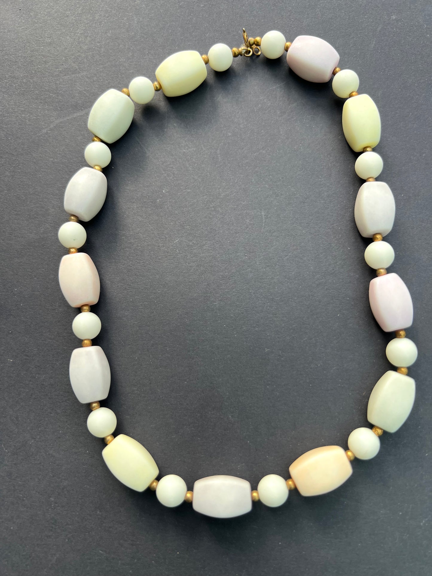 Pastel 1970s Lucite Bead 18" Necklace - Vintage Shop Stock