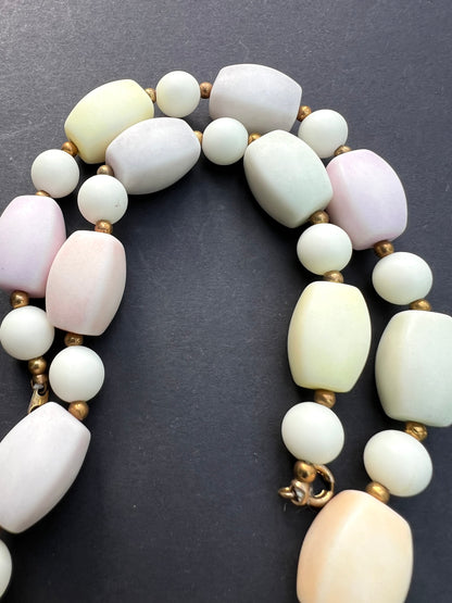 Pastel 1970s Lucite Bead 18" Necklace - Vintage Shop Stock