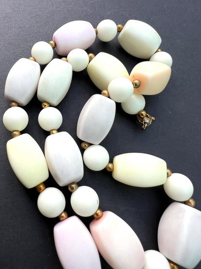 Pastel 1970s Lucite Bead 18" Necklace - Vintage Shop Stock
