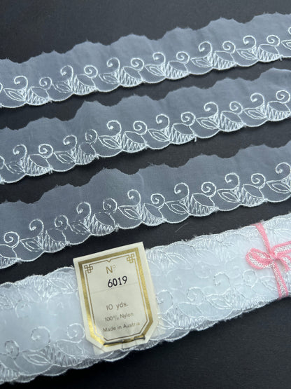 Job Lot of 7 Unused Bundles 70m of Genuine Vintage Austrian Pretty Lace Trim