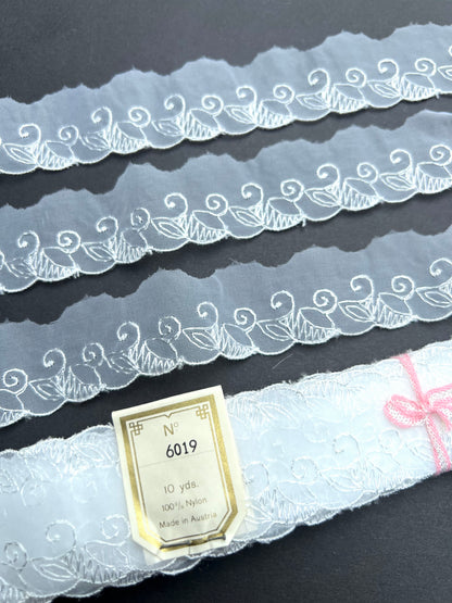 Job Lot of 7 Unused Bundles 70m of Genuine Vintage Austrian Pretty Lace Trim