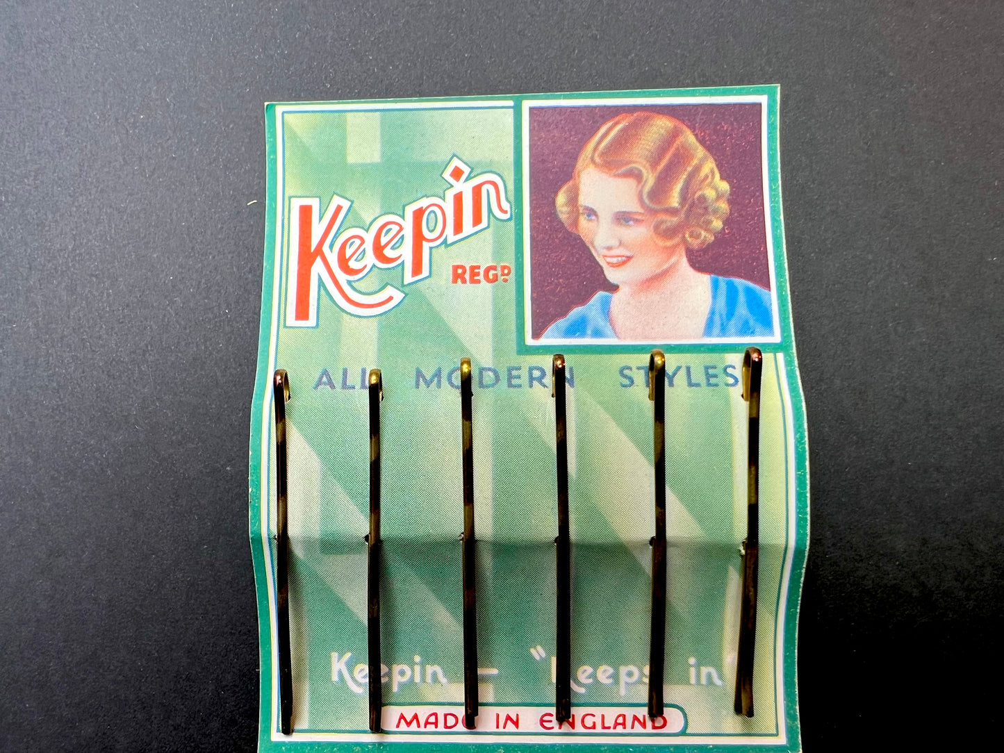 "Keepin" 1930s HAIR GRIPS..for "ALL MODERN STYLES" 5cm grips