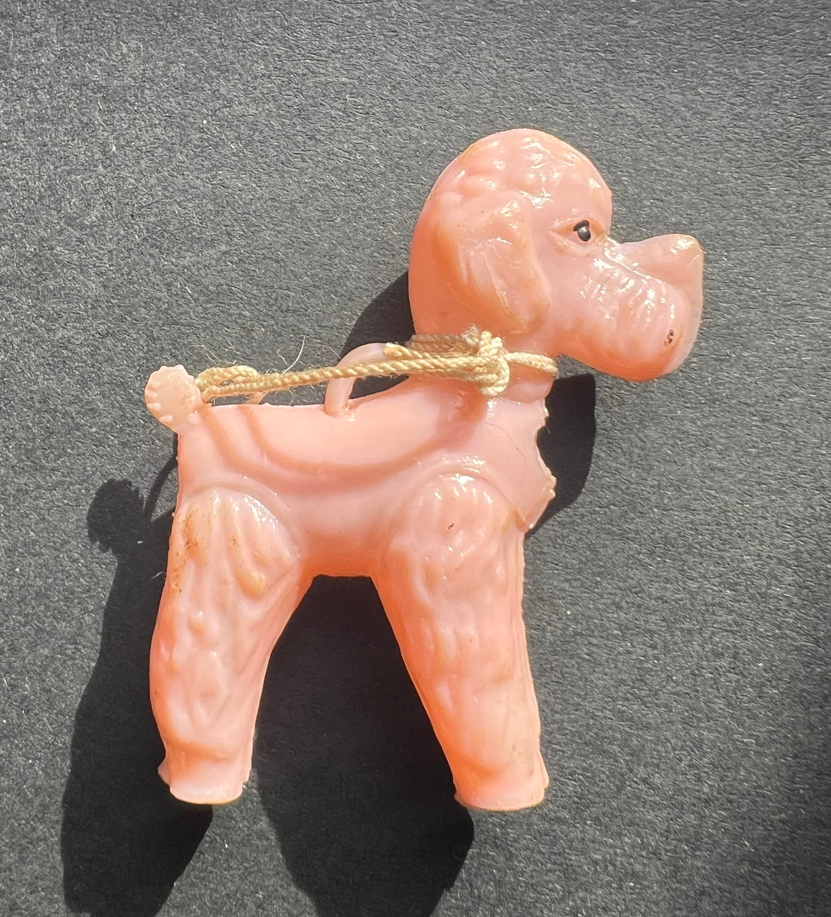 Vintage Celluloid Poodle Made in Hong Kong