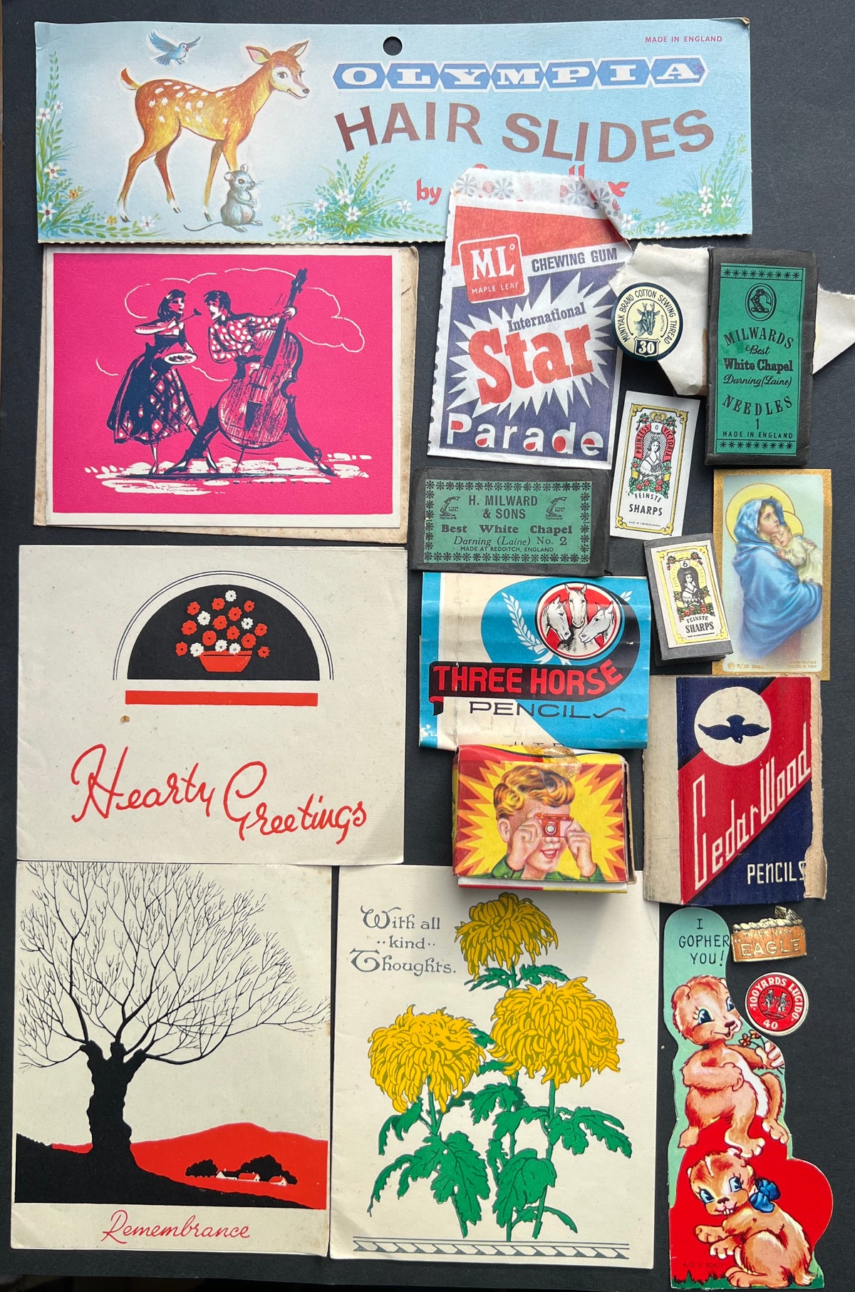 Job Lot of Vintage Cards + Paper To Get Creative With.