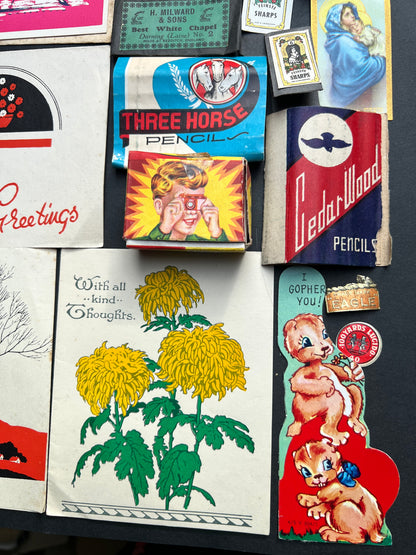 Job Lot of Vintage Cards + Paper To Get Creative With.