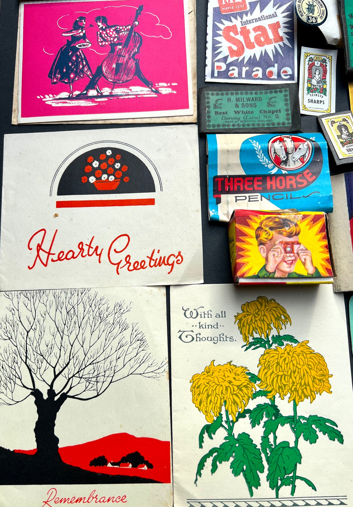 Job Lot of Vintage Cards + Paper To Get Creative With.