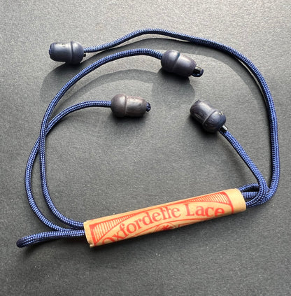 Rare + Unused  Pair of Vintage Blue Oxfordette Shoelaces