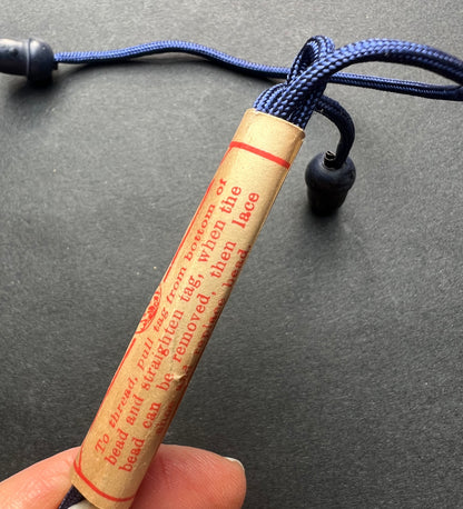 Rare + Unused  Pair of Vintage Blue Oxfordette Shoelaces
