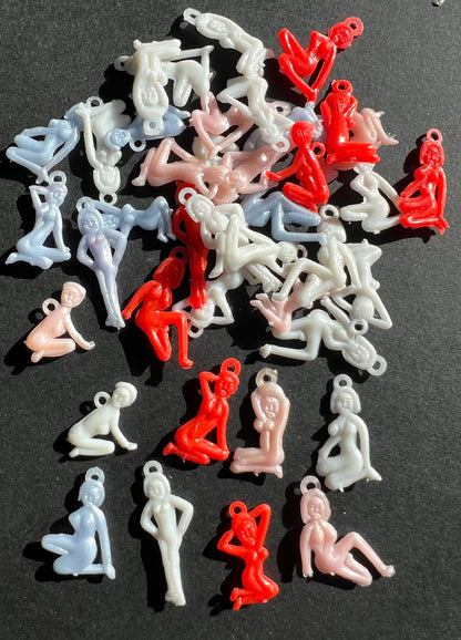 40 Risque Burlesque Vintage Naked Lady Charms