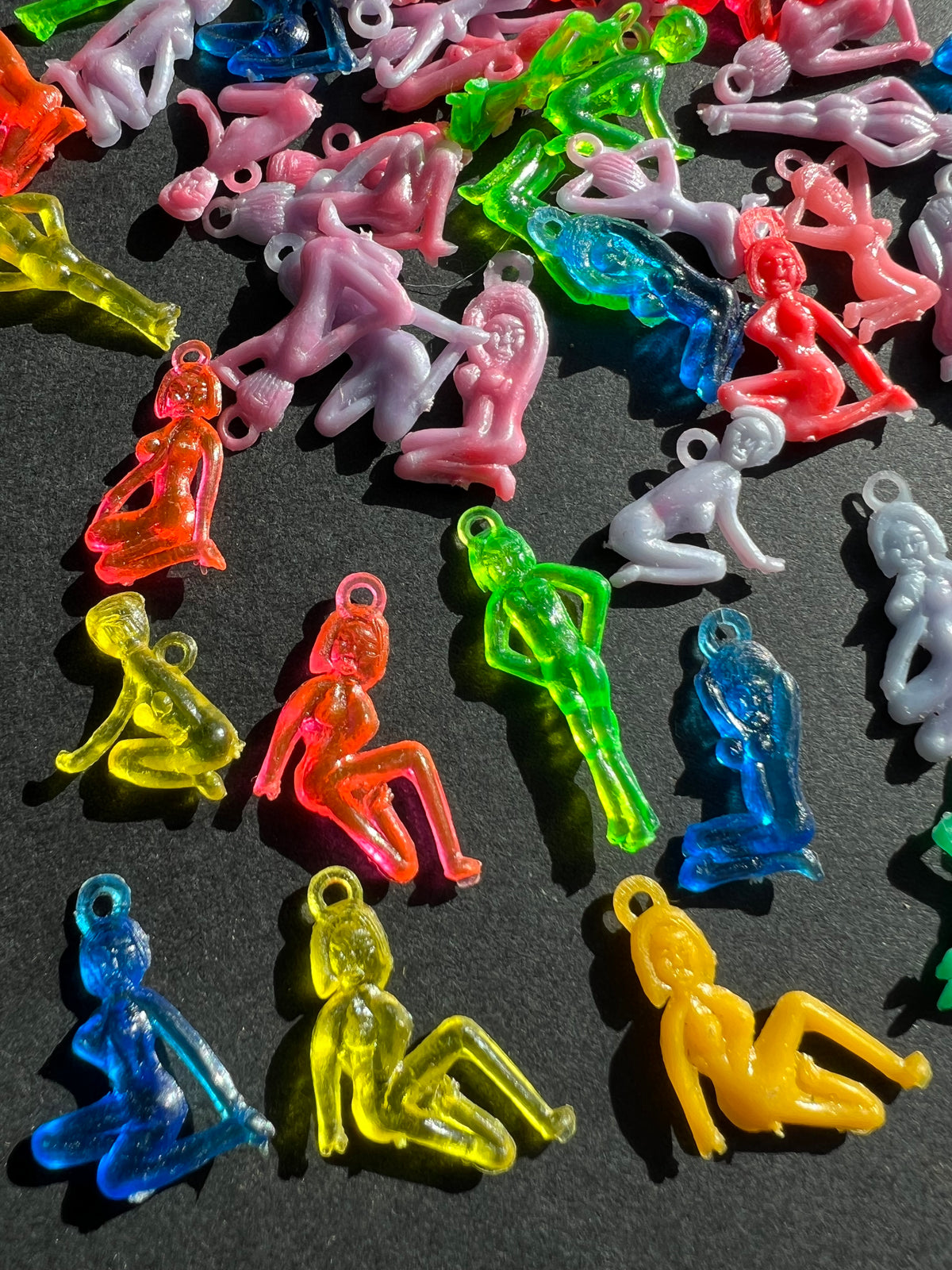 61 Neon Risque Burlesque Vintage Naked Lady Charms