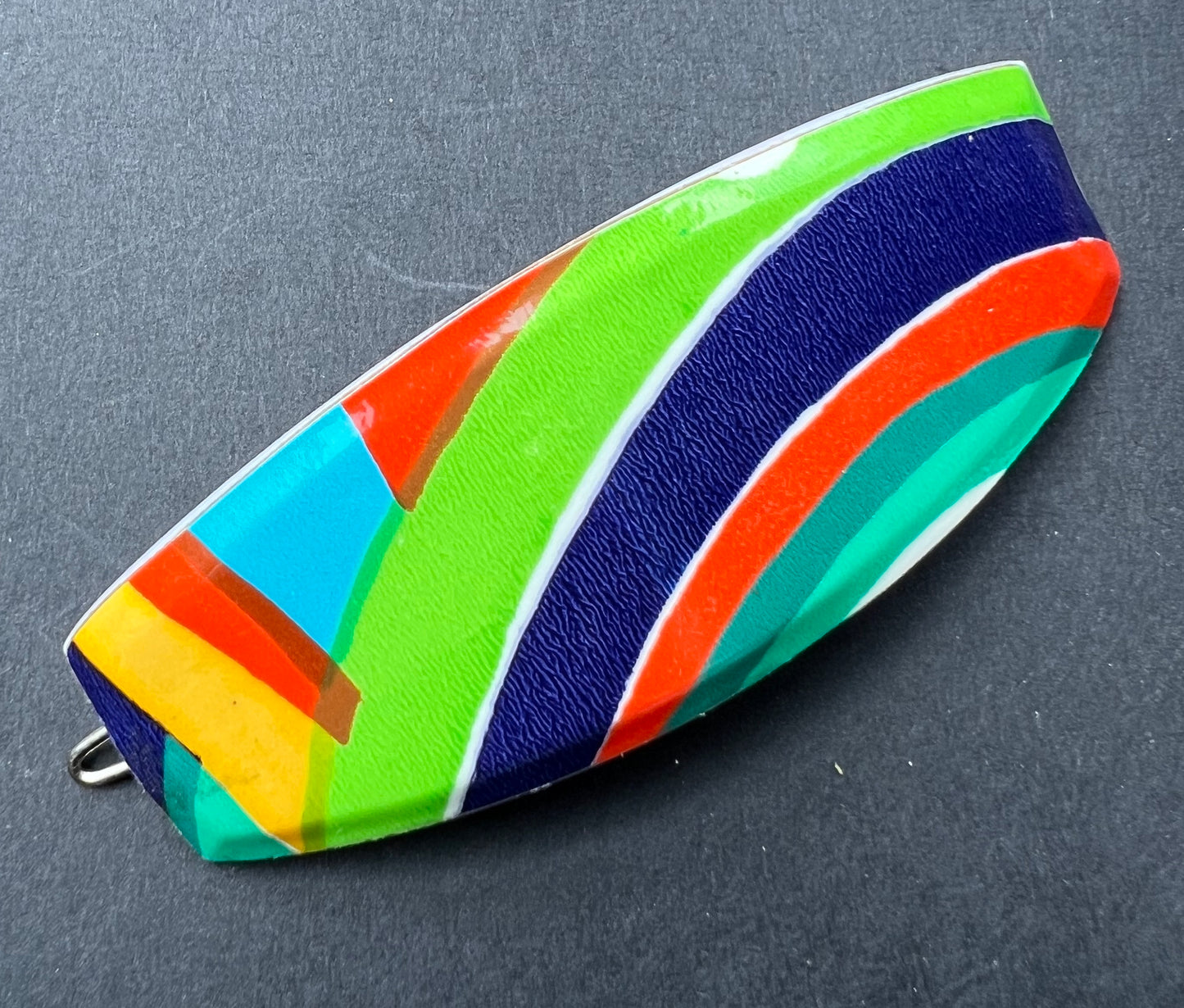 Big Psychedelic 1960s Hair Clips