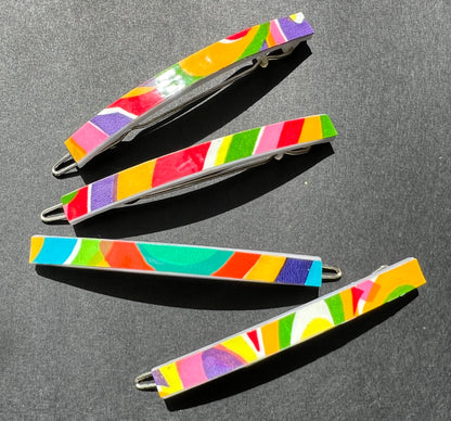 Psychedelic 1960s Thin Hair Clips